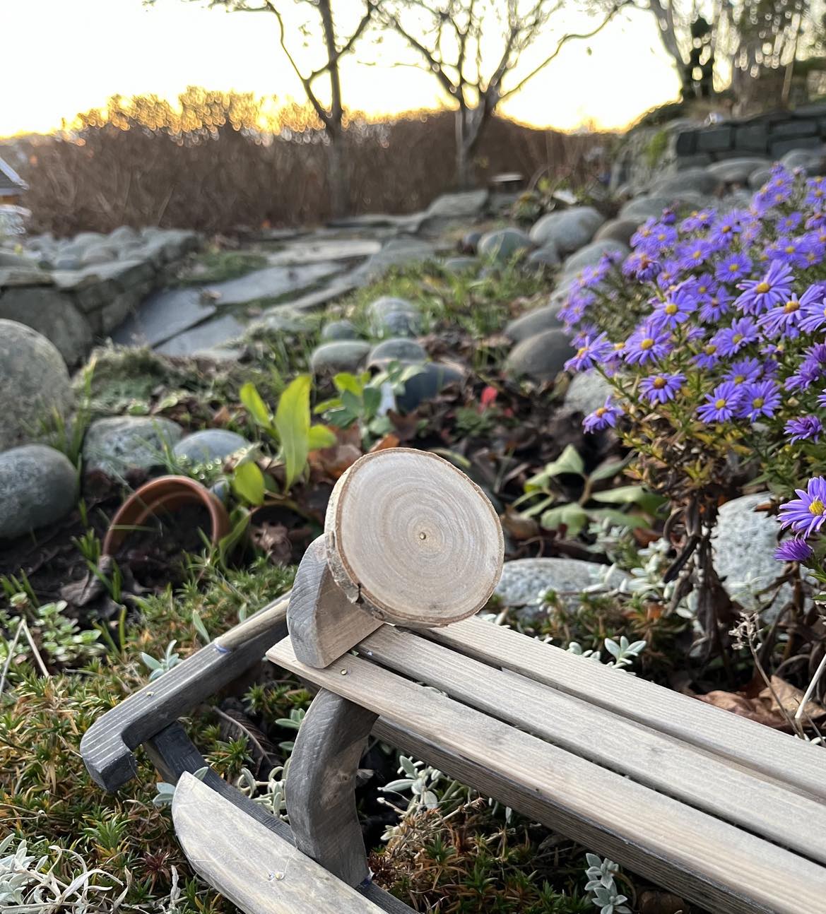 Håndlaget rattkjelke, plass til 1 Dahlsnisse. - Bilde 2